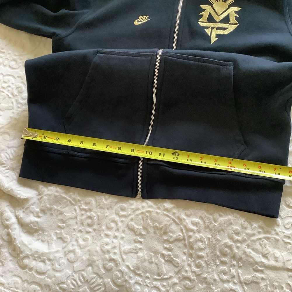 Manny Pacquiao Nike Sportswear Full-Zip Hoodie, size M, BLACK, gold logo, VNTG - Picture 9 of 16